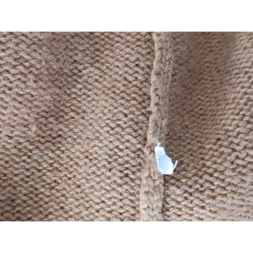 J.Crew Glam Crystal Button Camel Knit Sweater S/M Retro Minimalist - Picture 4 of 9
